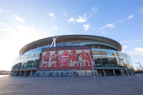 Visiting In Front Of The Emirates Stadium In London Editorial Image