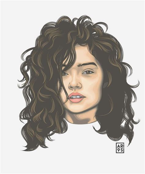 curly hair hair vector hair illustration vector portrait
