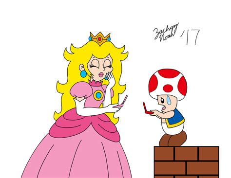 Princess Peach Vs Toad Re Illustrated By Zacharynoah92 On Deviantart