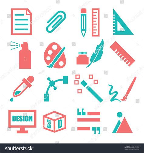 Paint Tool Icon Set Stock Vector Royalty Free 444109306 Shutterstock