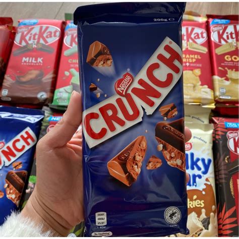 Nestle Crunch Chocolate Bar 200g Bar Shopee Philippines