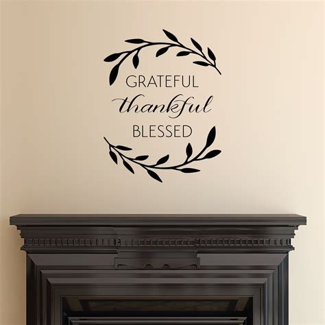 grateful thankful blessed wall quotes™ decal