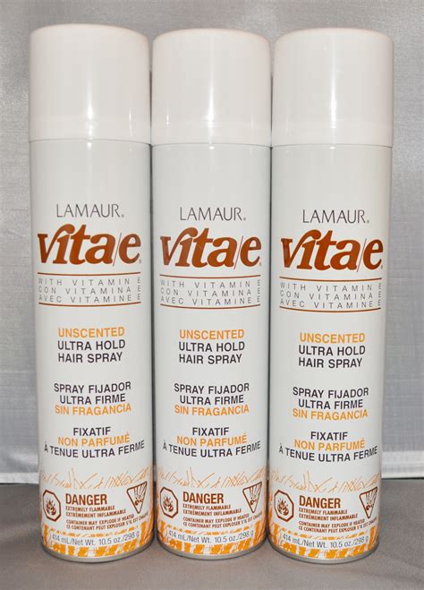 Lamaur Vita E Ultra Hold Pro Hair Spray Unscented 80 Voc 3 Pack
