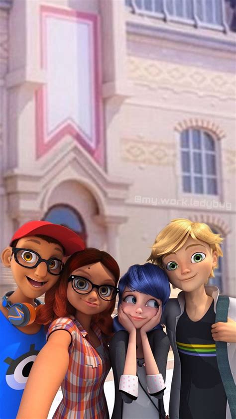 💚💖marinette Adrien Alya Nino🧡💙 Miraculous Ladybug Movie