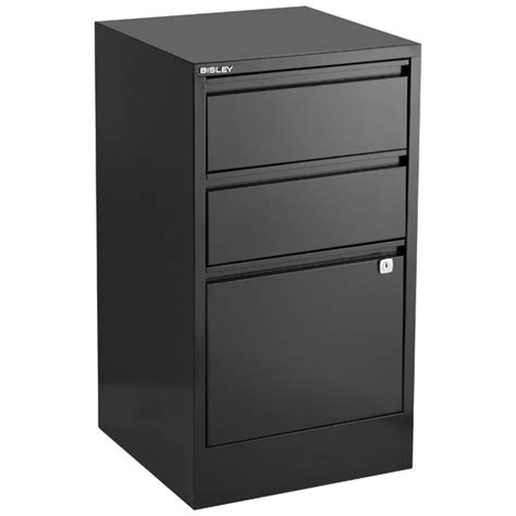 Includes one locking hanging folder drawer for added security. Bisley Black 2- & 3-Drawer Locking Filing Cabinets | The ...