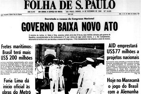 1968 Governo Federal Baixa AI 5 E Decreta Fechamento Do Congresso