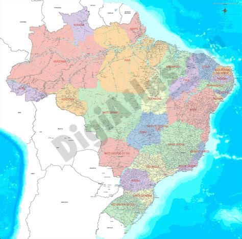 Map Of Brazil Detailed Map