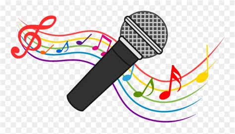 Microphone And Music Note Waving Clipart Download Picture｜illustoon