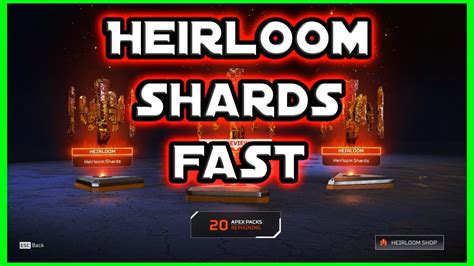 How To Get Heirloom Shards Fast In Apex Legends Season 11 Youtube