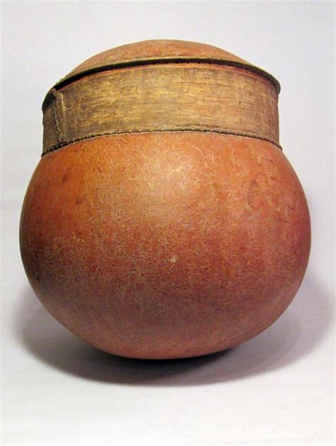 Sold Price Huge Natural Gourd Calabash Container From The Tuareg