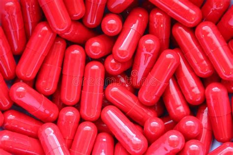 Red Pills Stock Image Image Of Health Capsules Pattern 15714871