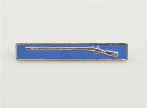 11 5g Solid Silver Wwii Us Army Expert Infantry Badge Blue Enamel Long Rifle Sterling Pin Marked