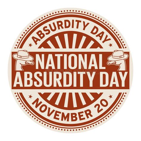 National Absurdity Day November 20 Stock Vector Illustration Of Date