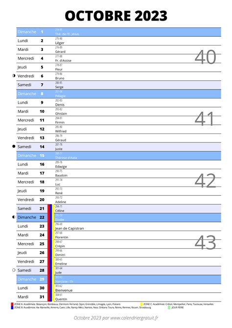 5 Calendrier Octobre 2023 ã Imprimer Tendance