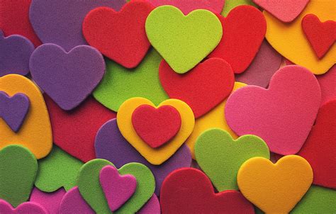 Wallpaper Love Background Heart Colored Colorful Hearts Love