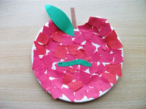 Preschool Crafts For Kids Paper Plate Collage Apple Craft