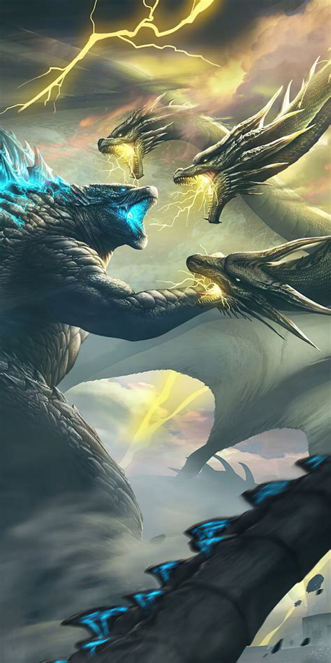 1080x2160 Ghidorah Godzilla King Of The Monsters 4k One Plus 5thonor