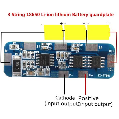 Halbleiter And Aktive Elemente 6a 8a Bms Protection Pcb Board For 3 Packs