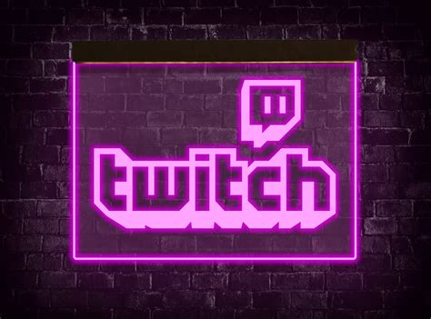 Twitch Neon Signtwitch Neon Lighttwitch Led Signtwitch Logo Etsy Uk