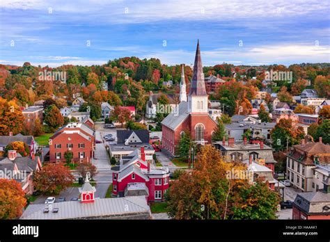 Montpelier Vermont Usa Town Skyline Stock Photo Alamy