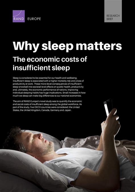 Why Sleep Matters The Economic Costs Of Insufficient Sleep Rand