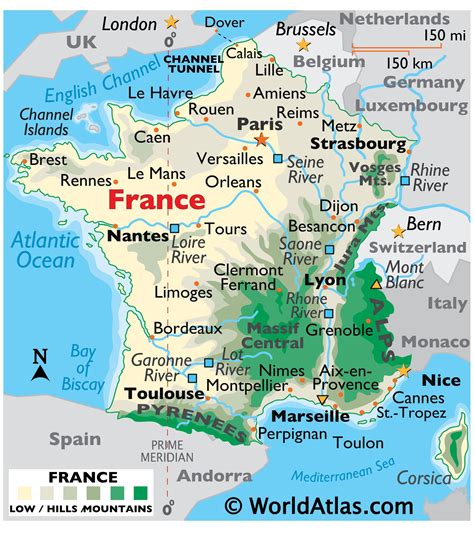 France Map Geography Of France Map Of France