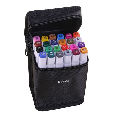 24 Colors Markers Dual Marker Pen Sketching Writing Painting