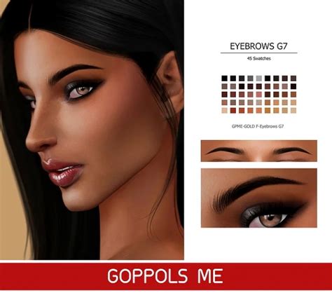 Gpme Gold F Eyebrows G7 At Goppols Me Sims 4 Updates