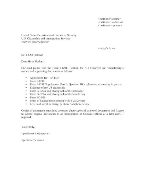 Uk Fiance Visa Cover Letter Sample The Below Template