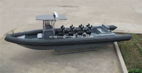 China Aqualand Feet M Rigid Inflatable Military Patrol Boat Rib Rescue Diving Fishing Boat