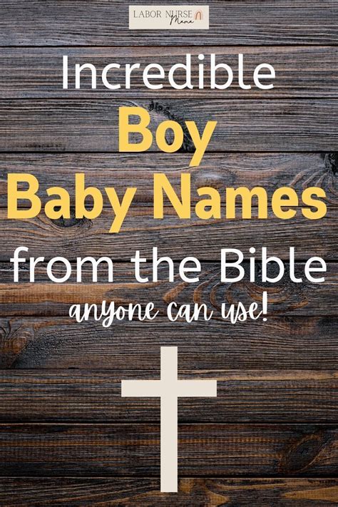 The Ultimate List Of Baby Boy Names From The Bible Artofit