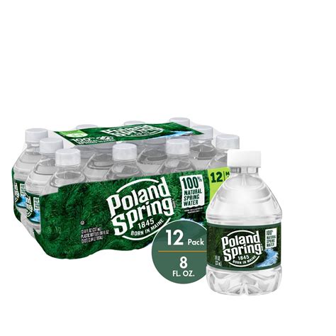 Poland Spring Brand 100 Natural Spring Water 8 Ounce Mini Plastic