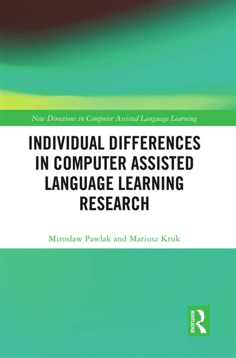 pdf individual differences in computer assisted language learning research