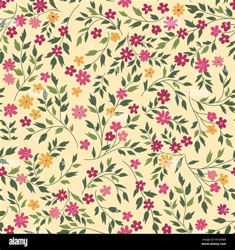 Floral Seamless Pattern Spring Flowers Background Flourish Wallpaper