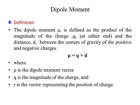 Topic Dipole Moment Submitted By Arslan Bashir Department Bs Chemistry Semester Th