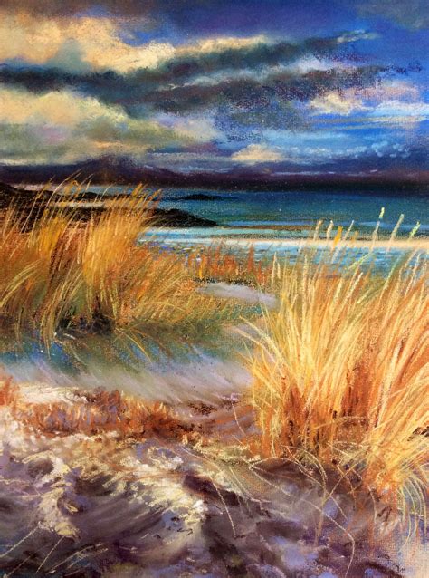 Sand Dunes Pastel Glyn Overton Landscape Paintings Pastel