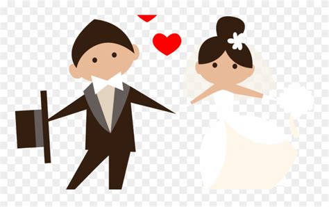 Wedding Couple Cartoon Png Clipart 4214777 Pinclipart