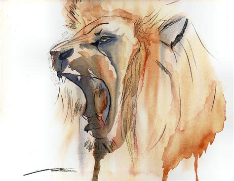 roar-watercolor-and-watercolor-pencil-watercolor-lion,-watercolor-lion-tattoo,-lion-painting
