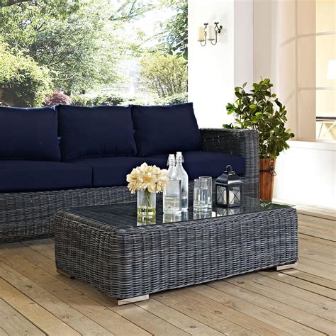 Maybe you would like to learn more about one of these? MODWAY Summon Patio Glass Top Outdoor Coffee Table in Gray ...