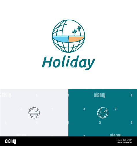 Tropical Beach Sea World Tour Travel Holiday Vacation Agency Logo Stock Vector Image Art Alamy