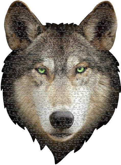 Puzzle kids is packed with clever jigsaws that feature colorful shapes and pictures of animals, just the incentive your child needs to keep playing! I AM Wolf - 550 Pieces - Animal Shaped Jigsaw Puzzle - Jigsaw