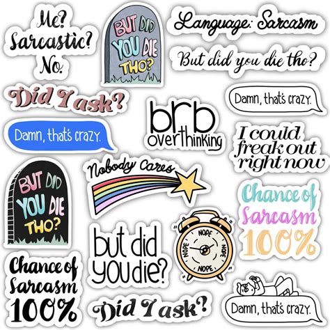 Sarcasm Sticker 17 Pack Big Moods