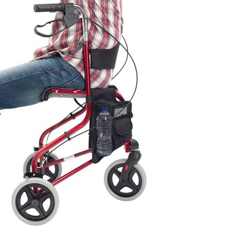 Lightweight Folding Tri Wheeled Walker With Seat