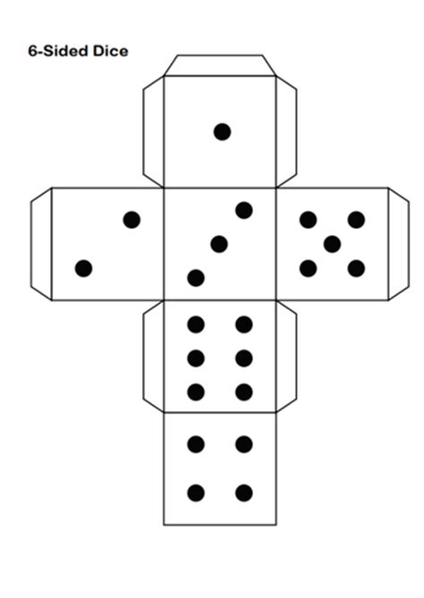 dice template teaching resources