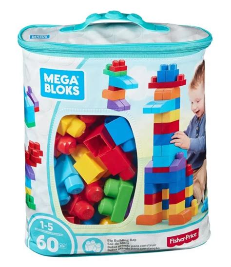 Mattel Mega Bloks First Builders Big Building Blue Bag Toy Blocks