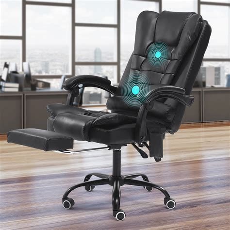 300lb Massage Office Chair Executive Pu Leather Computer Desk Chair 135