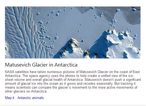 Nasa Satellites Have Taken Numerous Pictures Of Matusevich Glacier On
