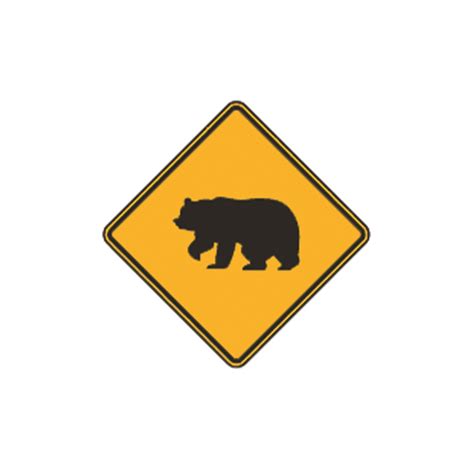 Bear Crossing Sign W11 16 Traffic Safety Supply Company