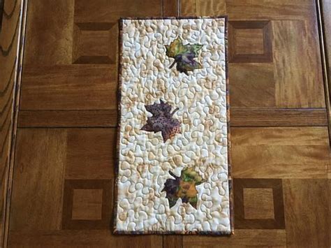 Autumn Leaves Quilted Table Runner Fall Table Topper Quiltsy Etsy