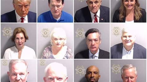 The Mugshots Of Donald Trump And His Co Defendants In His Georgia